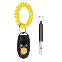 Adjustable Ultrasonic Dog Whistle & Clicker Kit - Black, 7.8cm