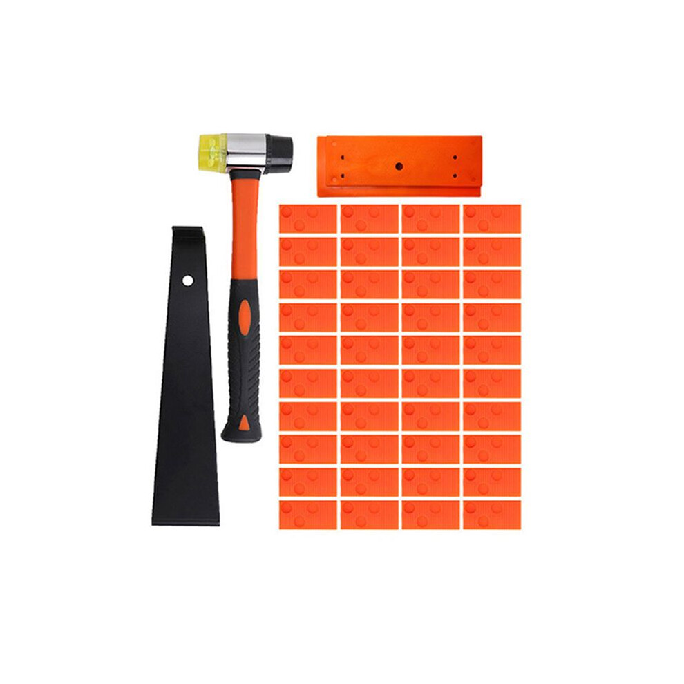 Laminate And Wood Flooring Installation Kit Spacers, Tapping Block, Pull Bar And Fiberglass Handle Mallet 43Pcs 6032382785095