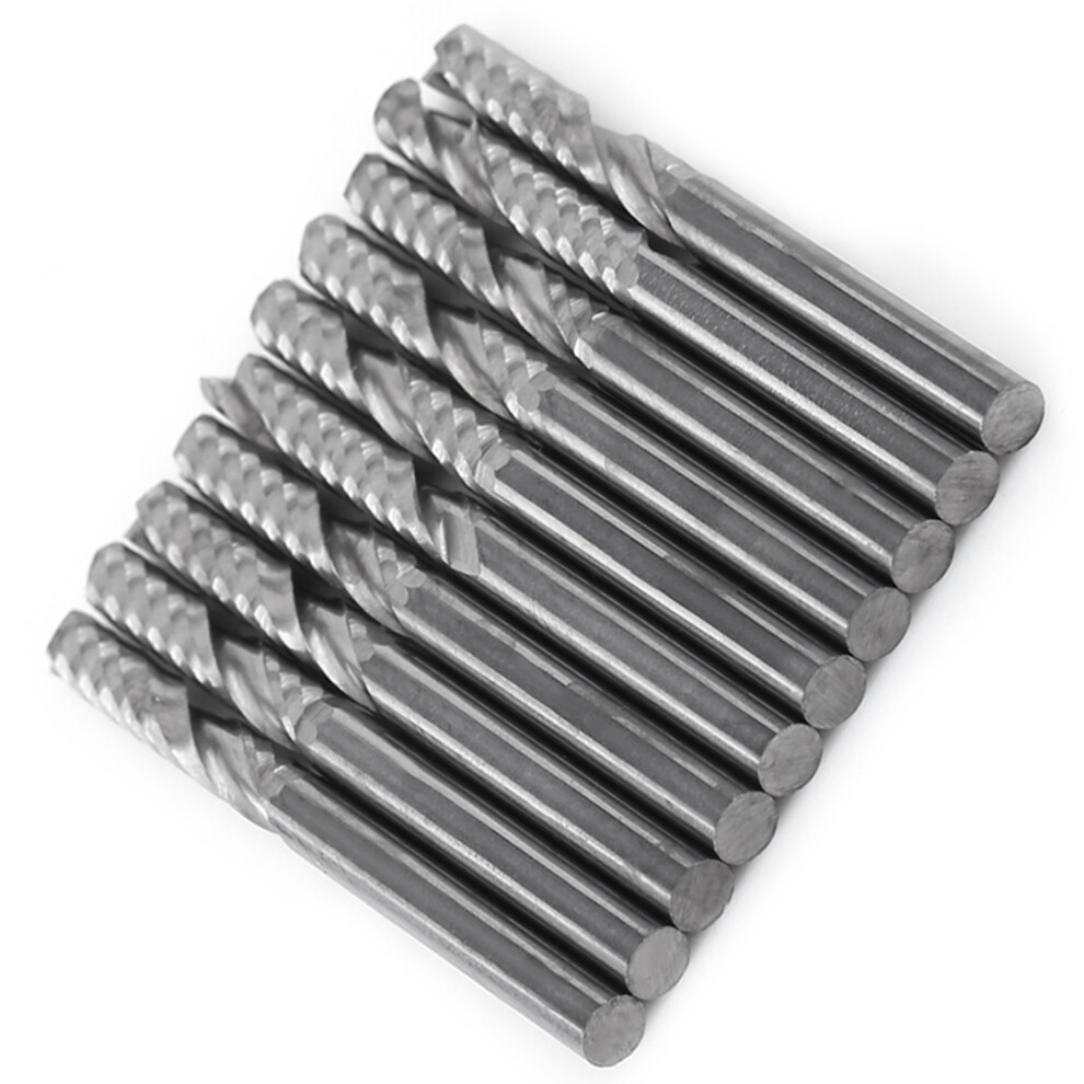 10x CNC Single Flute End Mills 3.175mm