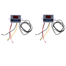 2X 10A AC110-220V Digital Temperature Controller XH-W3001 for Incubator Cooling Heating Thermostat NTC Sensor