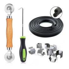 Kit de Reparo de Tela, Ferramentas de Rolo de Tela, Rolo com Rolamento e Gancho de Remoção e Clipes de Tela, Spline de Tela para Instalação