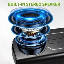 Batteria Elettrica con Altoparlante Integrato, Batteria Portatile per Bambini con 2 Pedali, Bacchette Multicolore e Nere