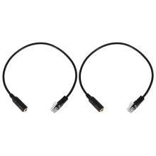 2X 3,5 Mm Klinken Stecker an Rj9 für Headset für Office Telefon Adapter Kabel