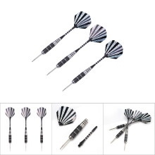 3er Set Steel-Spitz Pfeile 155 mm mit Nickelbeschichtetem Schaft & PET-Flügen