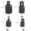 4pcs Chrome Vanadium Socket Adapter Set 1/2" 3/8" 1/4" Black 4