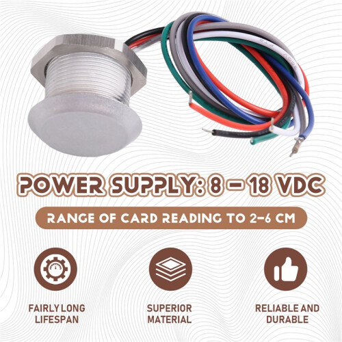 125Khz RFID Compatible EM Marine Small  Card Wiegand26 ID Reader 1