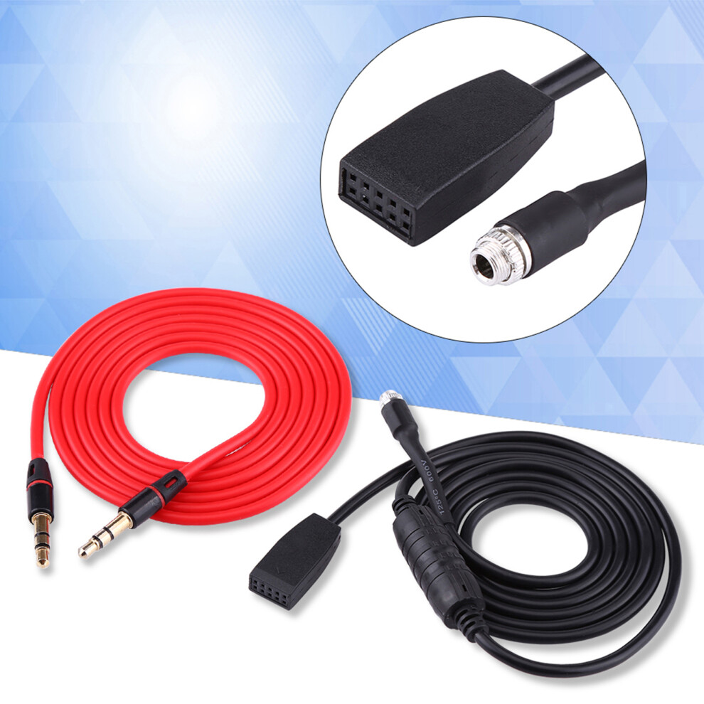 3.5Mm To 3.5Mm Aux Adapter For E46 Red/Black 7293282701595