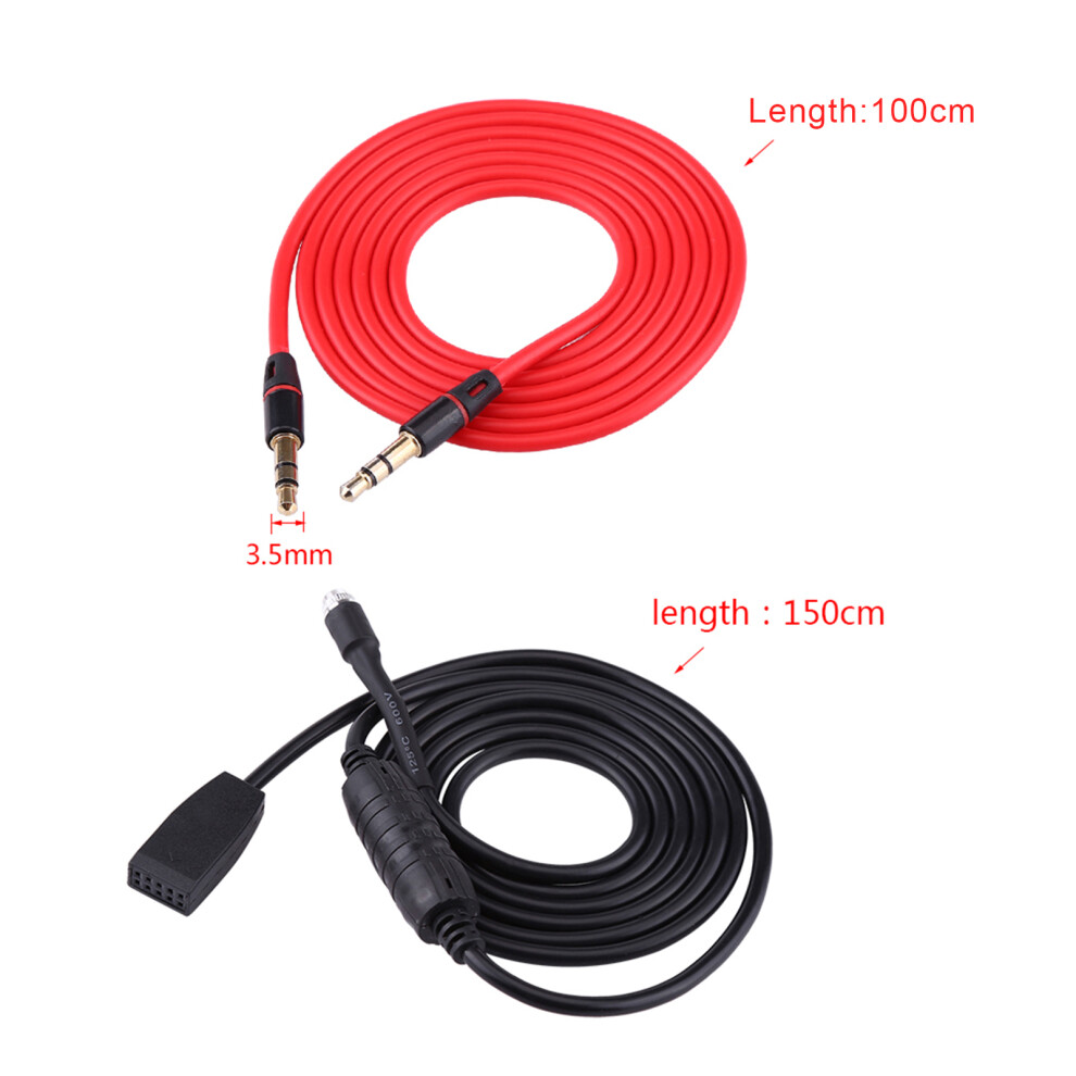 E46 Aux Input Mode Cable Kit 1998-2006 Red/Black 7293282723276