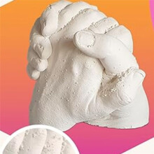 Parejas de Fundición A Mano Escultura de Piedra Realista para Dos DIY Día de la Madre Molde Hecho A Mano Yeso Fundido A Mano Clon Dedo,A