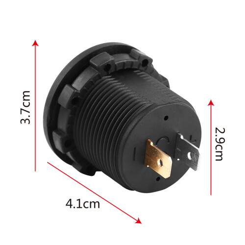 12 V Waterproof Car & Motorcycle Digital Volt Meter LED Display Black 2