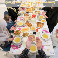 Gold Napkin Rings Set of 12 Hollow Moon and Star Metal Napkin Holder Ramadan Napkin Rings Napkin Buckles
