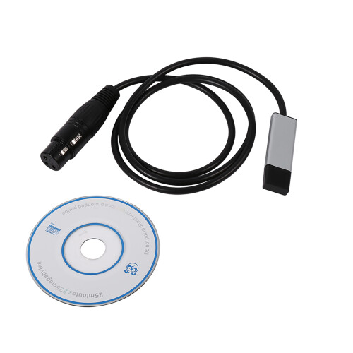 Mini-USB-zu-DMX512-Adapter-Controller für Bühnenbeleuchtung, Schwarz, 1m 1
