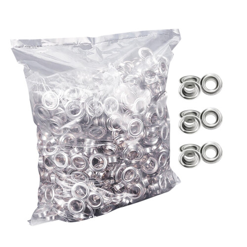 1000 pezzi eyelet argento da 12 mm per scarpe, cappelli e abbigliamento 1