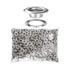 1000 Stück 12 mm Silber Ösen-Set für Schuhe & Bastelarbeiten