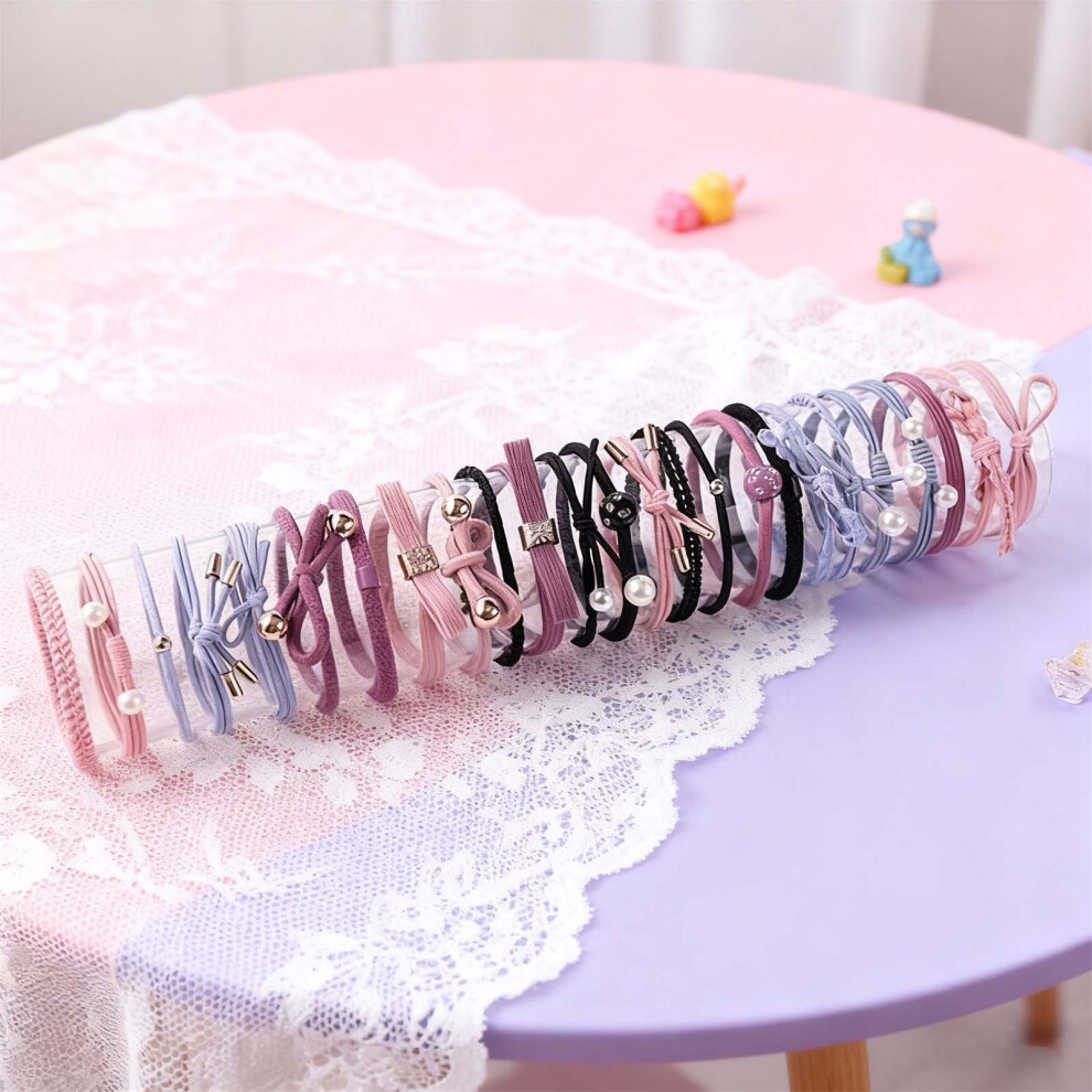 Reach-Tools (5 Colors Mix 25Pcs) Boho Scrunchies Set - No Slip Hair Ties For Women