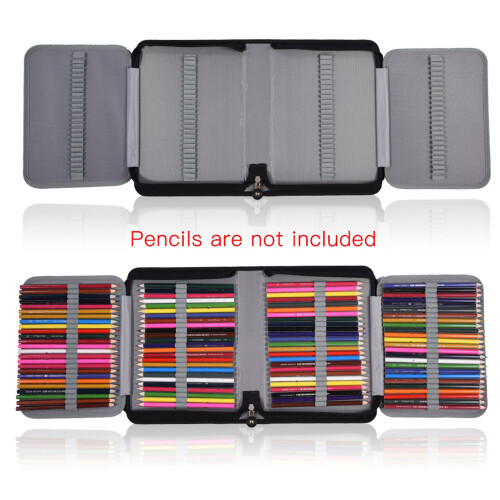 Brown PU Leather 150 Slot Pen Case