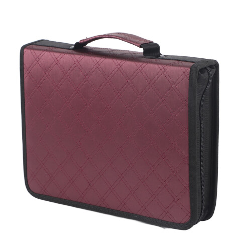 Portable Purple PU Leather Pen Case 2