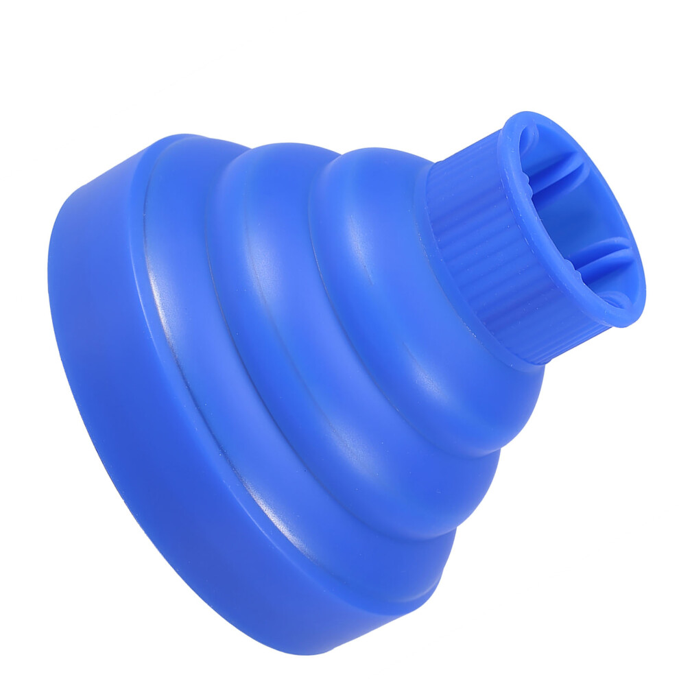 Blue Foldable Silicone Hairdryer Diffuser Cover For 4-5Cm Nozzle (Blue)