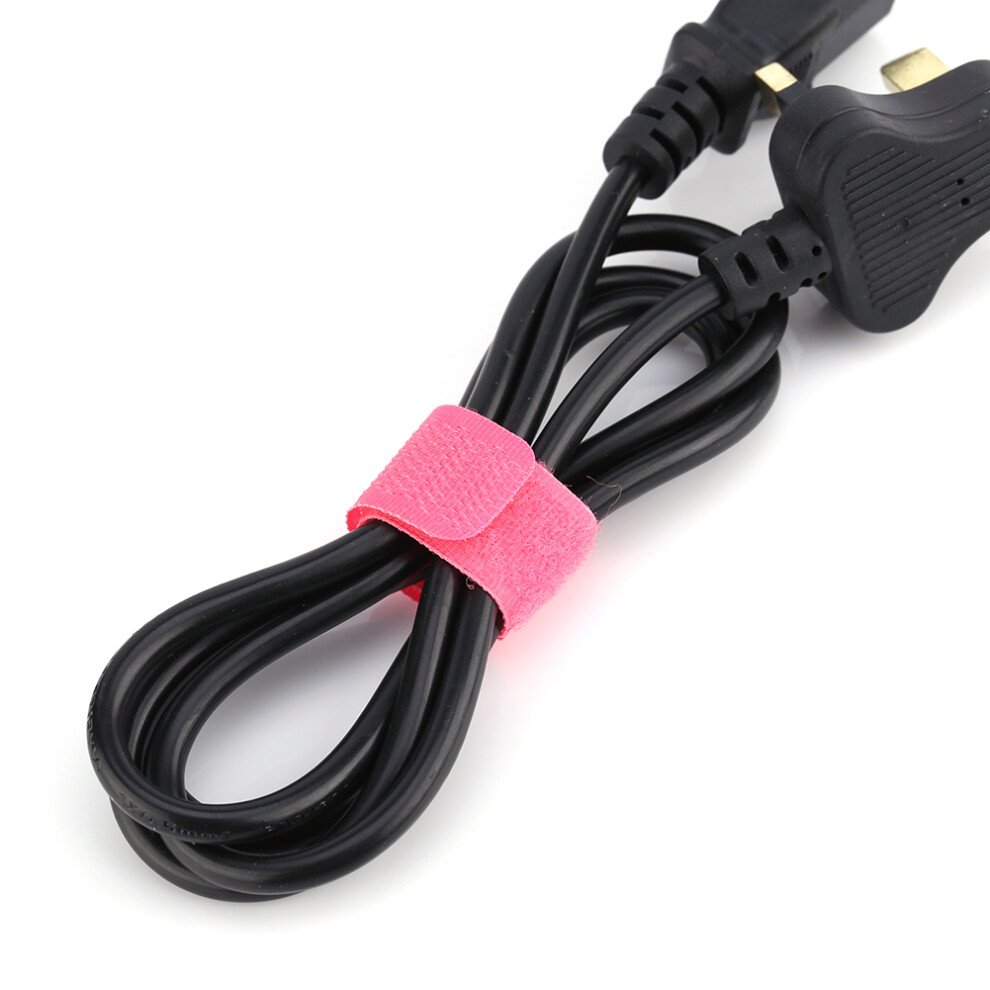 Cable Ties 50Pcs Reusable Wire Organiser & Cord Management Straps Pink 7671393080011