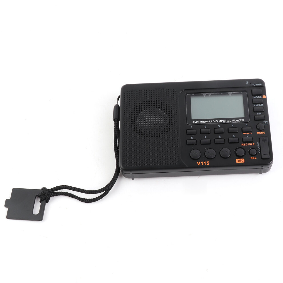 V-115 Multiband Fm/Am/Sw Radio With Mp3 Player, 32Gb Tf, 3W, Black 4941392984638