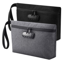 Bolsa de Dinheiro com Fechadura, Bolsa de Dinheiro Segura para Dinheiro, Adequada para Viagens, Depósito Bancário, Carteira, Remédios, Telefone