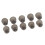 10 Pcs Double Layer Silicone Ear Tips for 9mm Sound Amplifiers Black 1