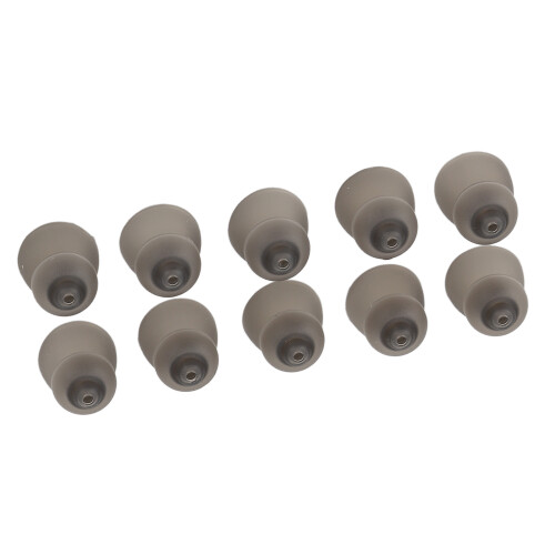 10 Pcs Double Layer Silicone Ear Tips for 9mm Sound Amplifiers Black
