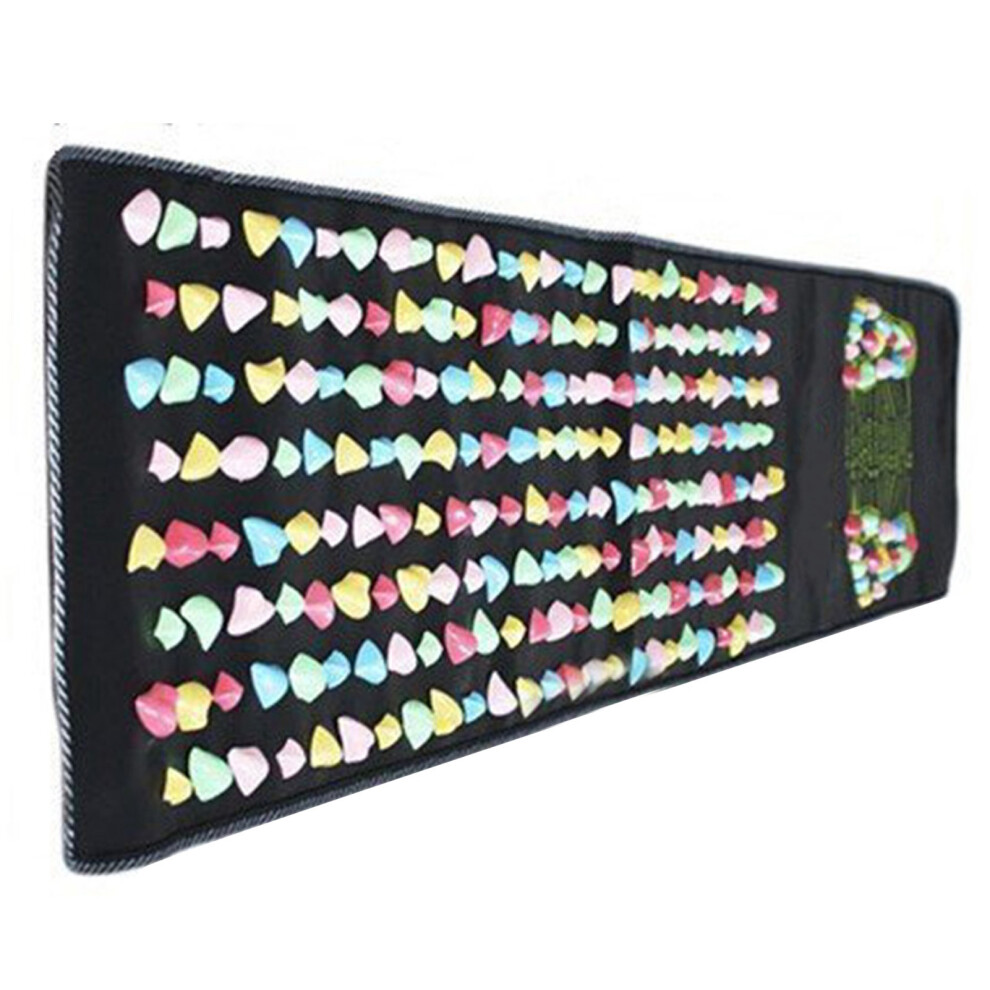 Foldable Foot Massage Mat 170x35cm Leather & PP Cushion