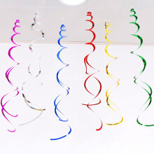 (Bright color double helix (6 colors mixed)) Colorful Swirl Decor for Parties & Weddings