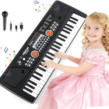 Kids Piano Keyboard 49 Key Electronic Keyboard with Microphone for Beginners Music Toy Gift