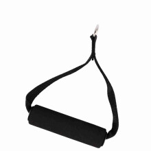 Fitness Rope Attachment Bar Hand Gripper Dip Station - Black, 12.3cm Handle