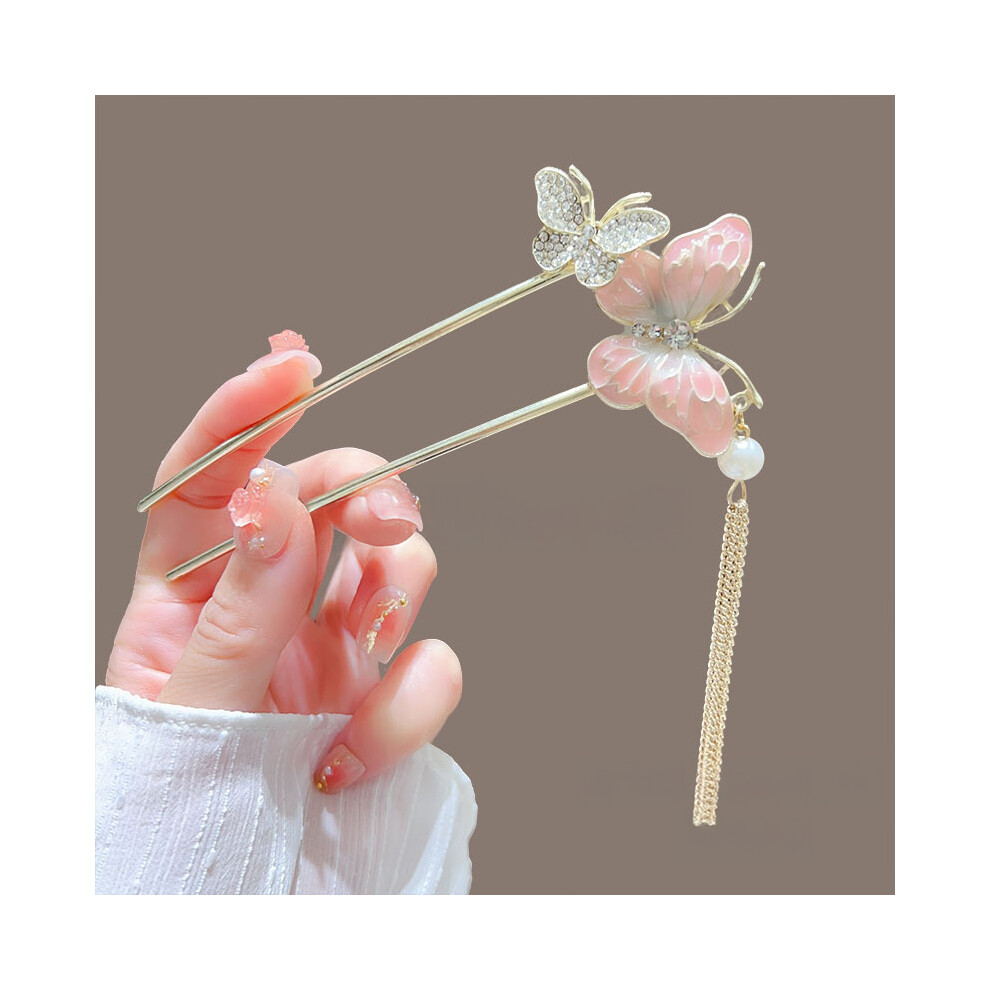 Creation-3C Butterfly Hairpin Rhinestone U-Shape Wedding Party Decor