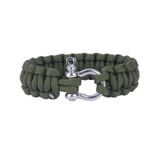 Paracord geflochtener Survival-Armband mit Edelstahl-Schnalle, 24,5 cm
