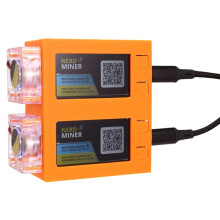 Per NerdMiner V2 Miner 78KH/Sx2 Dual Screen BTC Solo Lottery Miner Bitcoin Nerd Miner Miner con Ventola Luminosa, D