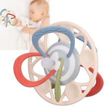 Buntes Silikon-Baby-Teether-Spielzeug mit strukturiertem Relief für Zahnfleischkomfort