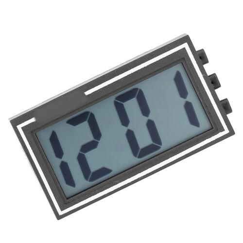 Digital Car Clock with LCD Screen Self Adhesive Bracket Date & Time Function