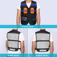 Adjustable Tactical Dart Vest Jacket for 12 Darts Accessories, Black