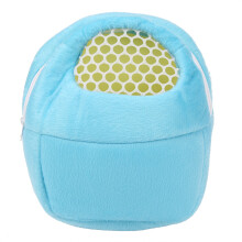Blue Small Pet Carrier Bag for Hamsters, M 18x22cm, Adjustable Strap
