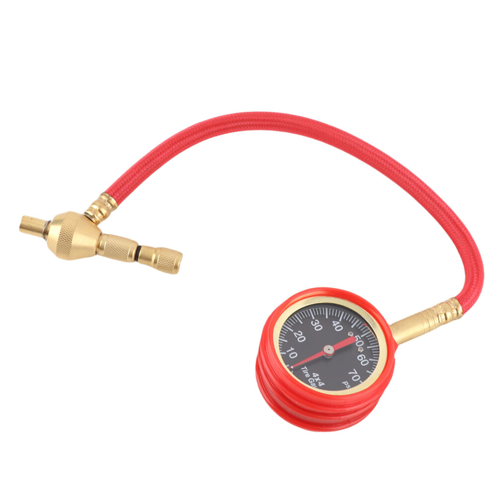 Premium Tire Pressure Gauge 0-70Psi With Rubber Protector And Deflator Tool 8001393002956