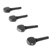 4 Stück Schwarze Holz-Feinzugaien für Violine – Hochwertiger Ersatz, Tragbar M00591
