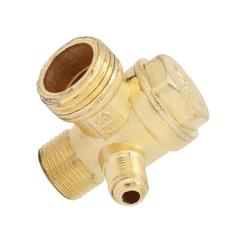 Air Compressor Zinc Alloy 3-Way Check Valve For Reliable Air Line Connections 8081389269099