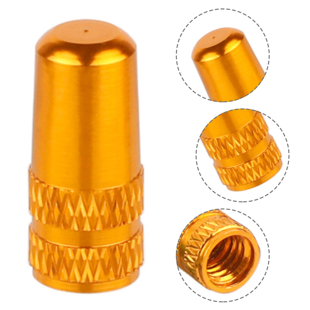 (Gold) 2Pcs Plastic Tire Valve Caps For Suvs Trucks Bikes Gold 6447105729056