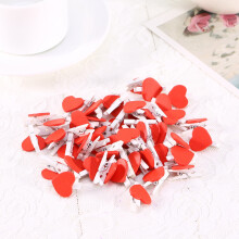 Wood Heart Pins & Clips Pack Photo & Memo Holders for Decorations
