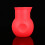 Soft Silicone Chocolate Melting Pot Mold 100ml Red 9.5x6.5cm 4
