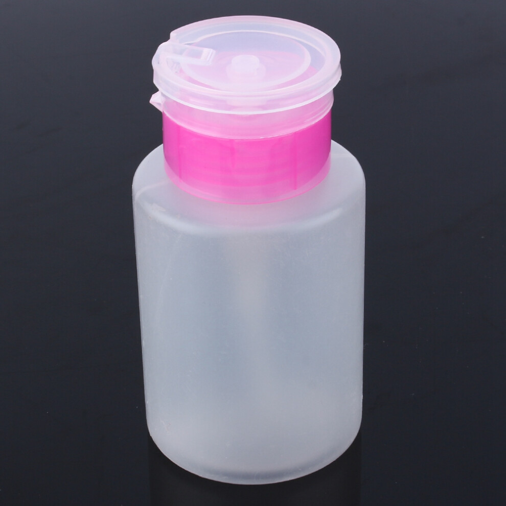 Clear 60/150ml Nail Polish Remover Bottle with Pump Dispenser for Beauty Salon