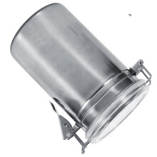 Stainless Steel Food Storage Container XL Silver 9.5x16.5cm
