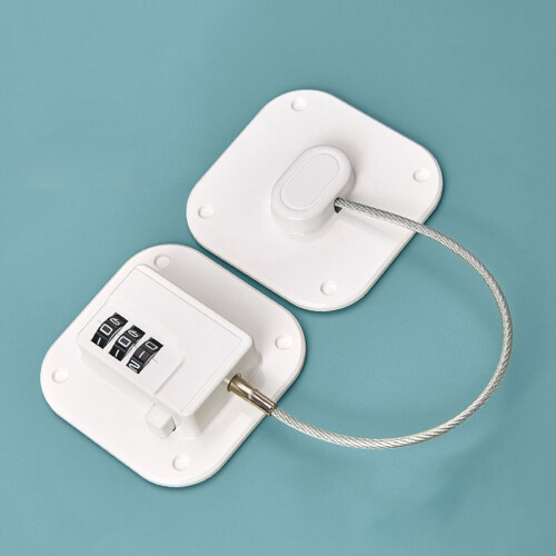 (White, Square) Easy Install Window Lock - No Punch Design