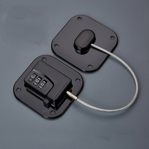 (Black, Square) Easy Install Window Lock - No Punch Design