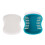 Denture Bath Box Case with Rinsing Basket, Portable PP Container 8.7x7.7cm 1