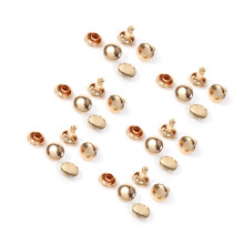 100Sets 8 x 8mm Double Cap Rivets for Leather Craft Studs in Gold/Silver/Bronze